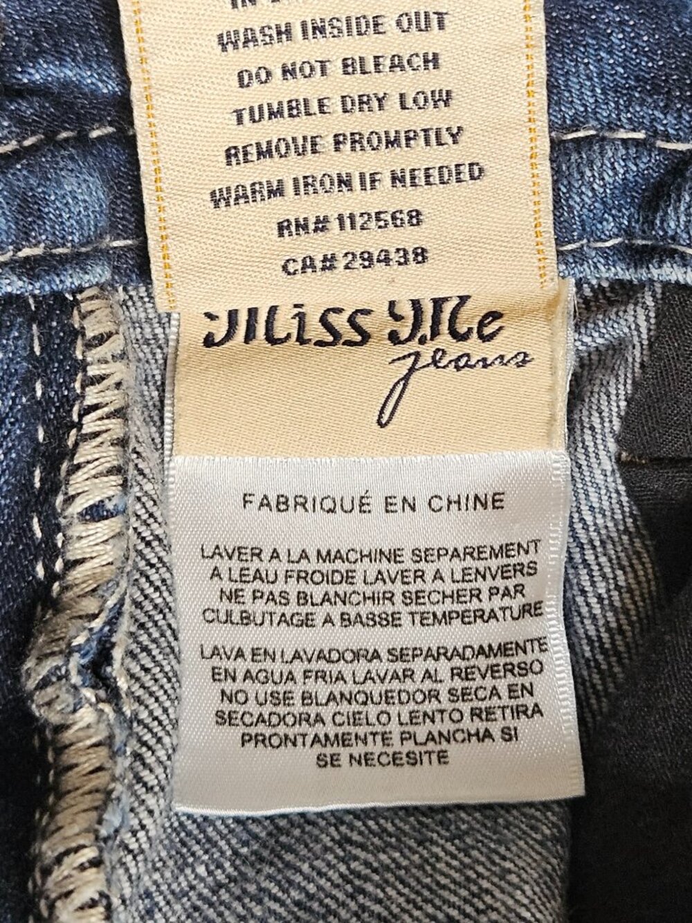 Miss Me Medium Blue Rhinestone Embellished Skinny Jeans - Picture 13 of 13